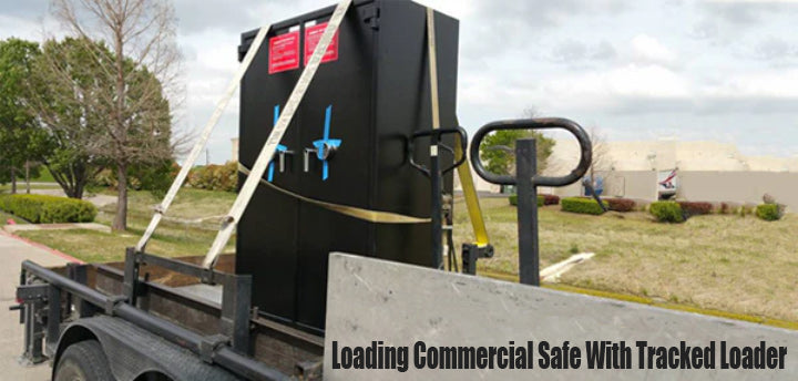 Loading Commercial Safe With Tracked Loader