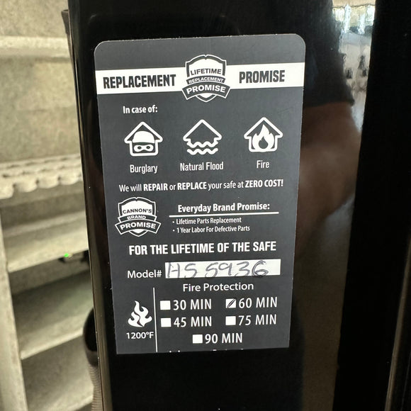 USED Cannon HS5936 Gun Safe, photo 5