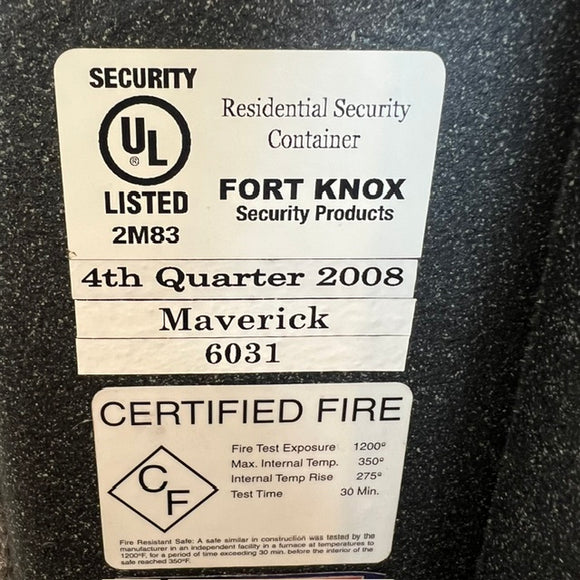 USED Fort Knox Maverick 6031 Gun Safe, photo 6