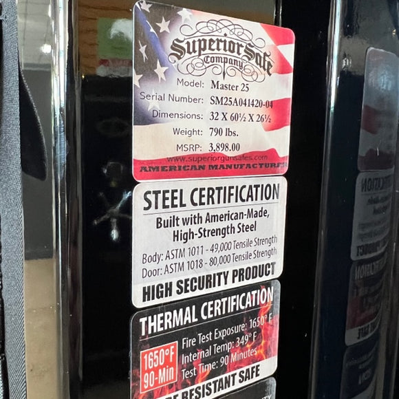 USED Superior Master 25 Gun Safe, photo 7