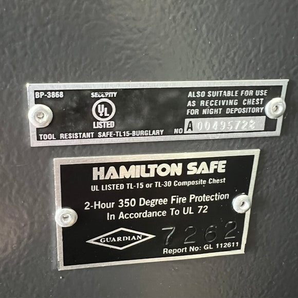 USED Hamilton TL-15 Commercial Safe, photo 5