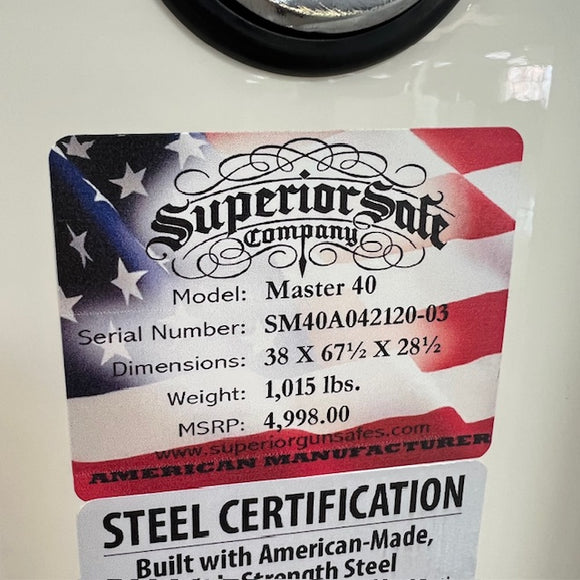 USED Superior Master 40 Gun Safe, photo 8