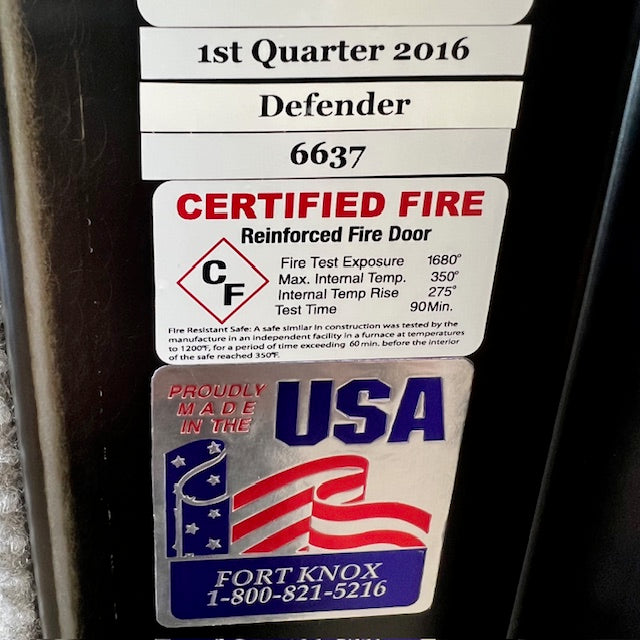 USED Fort Knox Defender 6637 Gun Safe, photo 9