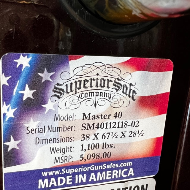 USED Superior Master 40 Gun Safe