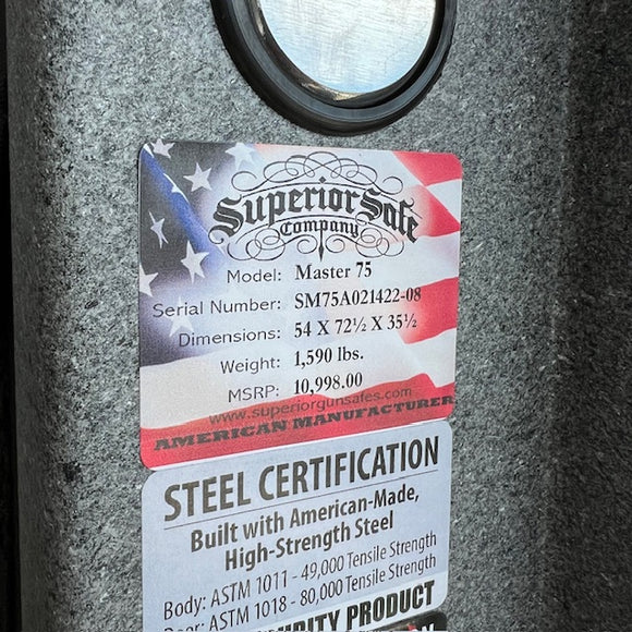 Superior Master 75 Gun Safe - CLEARANCE, photo 5
