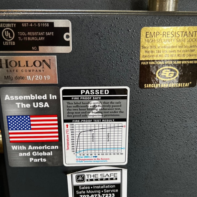 USED Hollon PM-1814E TL-15 Rated Fireproof Home Safe, photo 5
