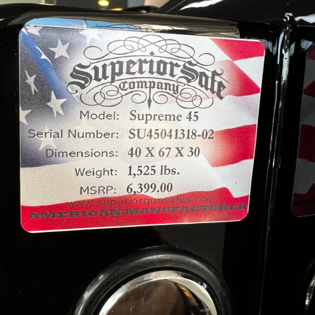 USED Superior Supreme 45 Gun Safe, photo 9