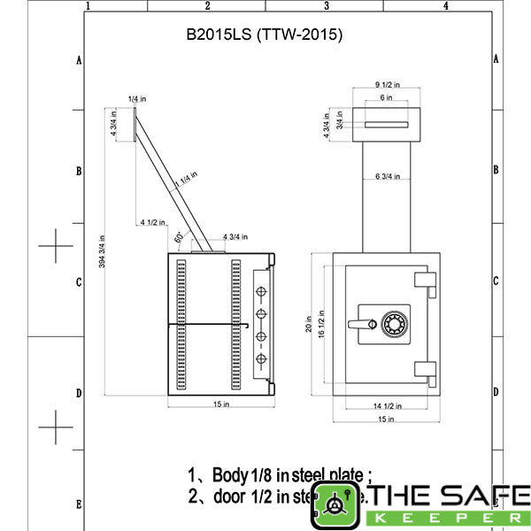 Hollon TTW-2015C Through-the-Wall Safe, image 2 