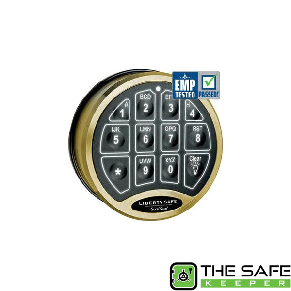 SecuRam BackLit Electronic Lock (Brass), image 1 